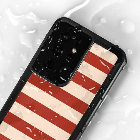 Neutral Stripes Galaxy S24 Ultra Waterproof Case