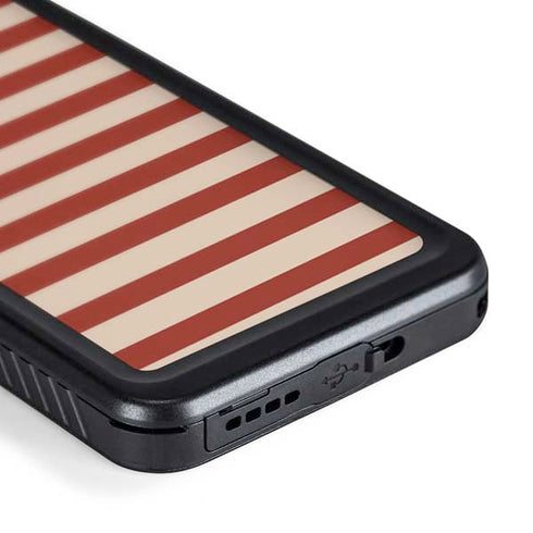 Neutral Stripes Galaxy S24 Waterproof Case