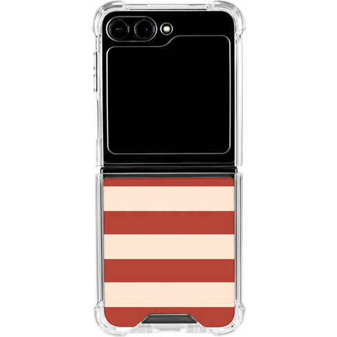 Neutral Stripes Galaxy Z Flip6 Clear Case