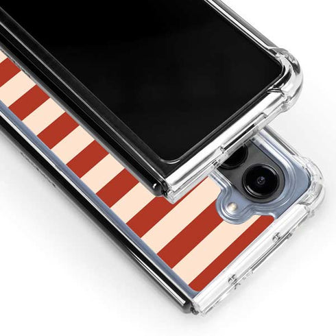 Neutral Stripes Galaxy Z Fold5 5G Clear Case