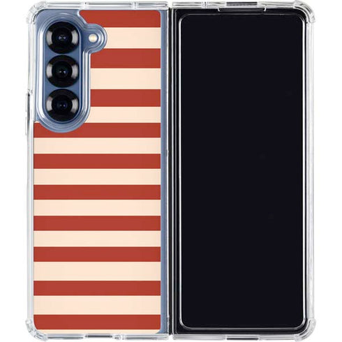 Neutral Stripes Galaxy Z Fold6 Clear Case