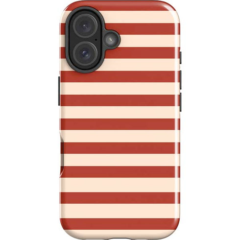 Neutral Stripes iPhone 16 Plus Impact Case