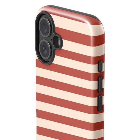 Neutral Stripes iPhone 16 Plus Impact Case