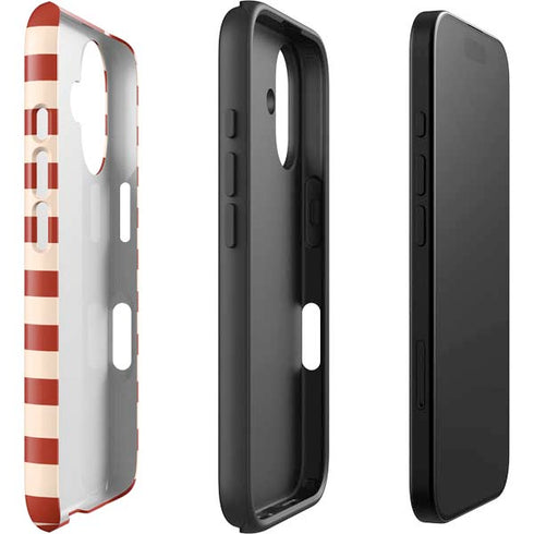 Neutral Stripes iPhone 16 Plus Impact Case