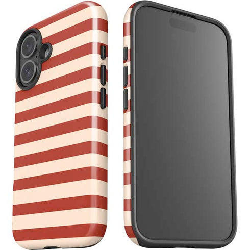 Neutral Stripes iPhone 16 Plus Impact Case