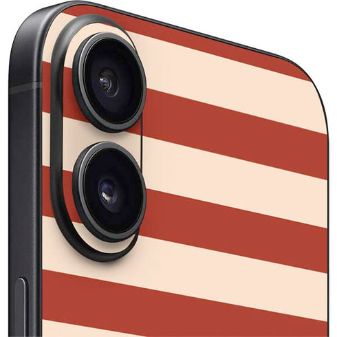 Neutral Stripes iPhone 16 Plus Skin