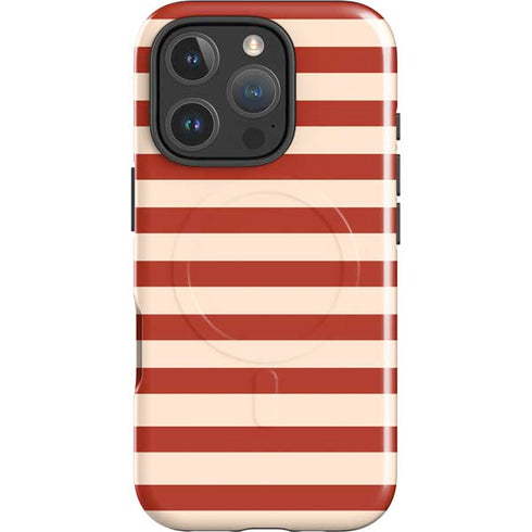 Neutral Stripes iPhone 16 Pro Max Magsafe Impact Case