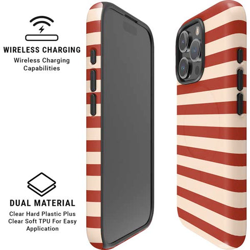 Neutral Stripes iPhone 16 Pro Max Magsafe Impact Case