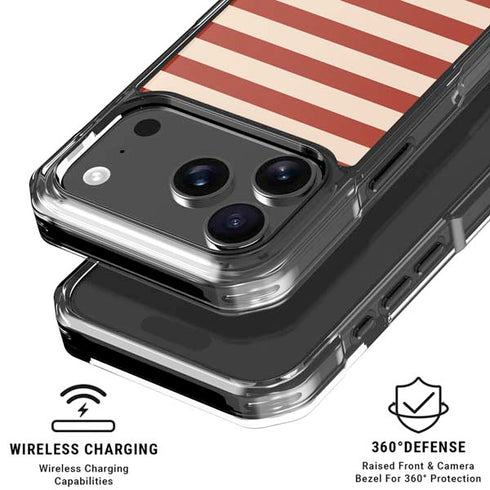 Neutral Stripes iPhone 18 Pro Clear Case