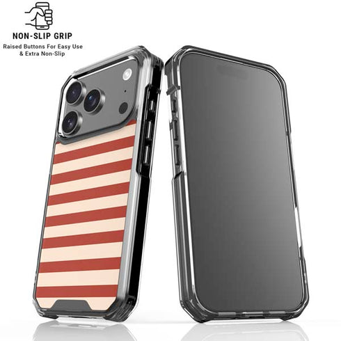 Neutral Stripes iPhone 18 Pro Clear Case