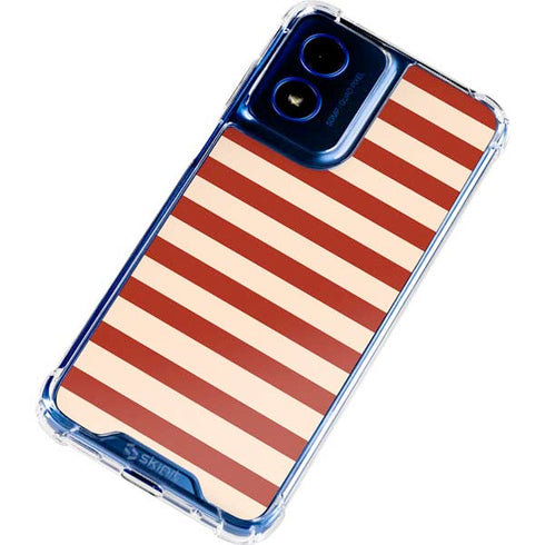 Neutral Stripes Moto G 5G (2024) Clear Case