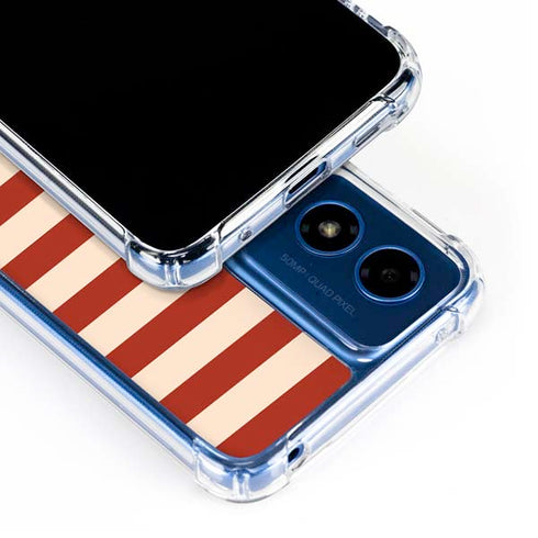 Neutral Stripes Moto G 5G (2024) Clear Case