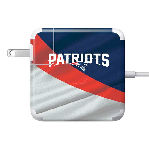 NFL New England Patriots 85W Power Adapter (15 and 17 inch MacBook Pro Charger) Skin