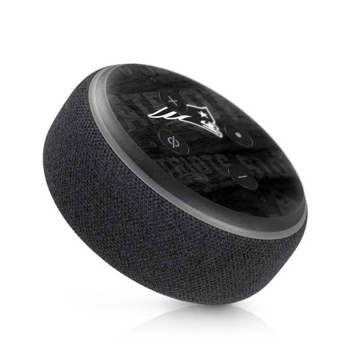 NFL New England Patriots Black & White Amazon Echo Dot Skin
