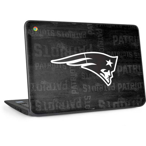 NFL New England Patriots Black & White HP Chromebook Skin