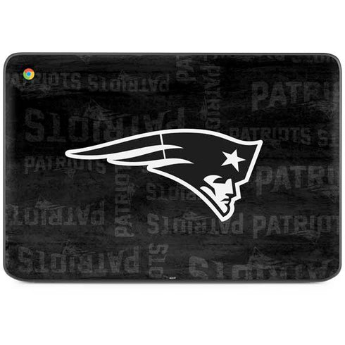 NFL New England Patriots Black & White HP Chromebook Skin