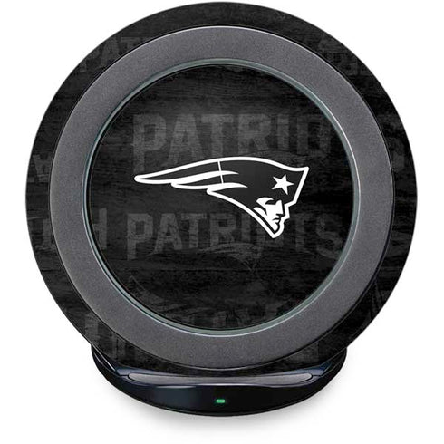 NFL New England Patriots Black & White Fast Charge Wireless Charging Stand Skin