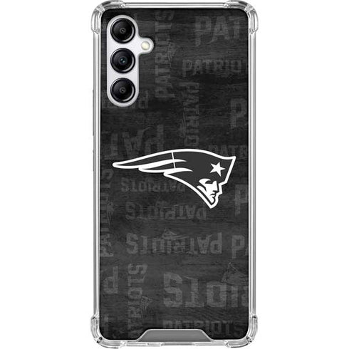 NFL New England Patriots Black & White Gabb Phone 4 Clear Case
