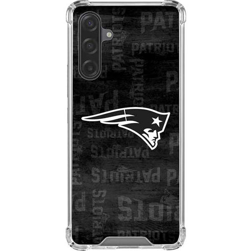 NFL New England Patriots Black & White Galaxy A17 Clear Case