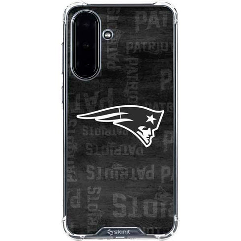 NFL New England Patriots Black & White Galaxy A36 5G Clear Case