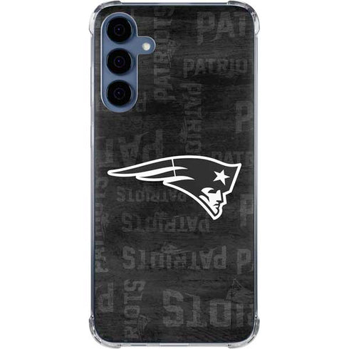NFL New England Patriots Black & White Galaxy A55 5G Clear Case
