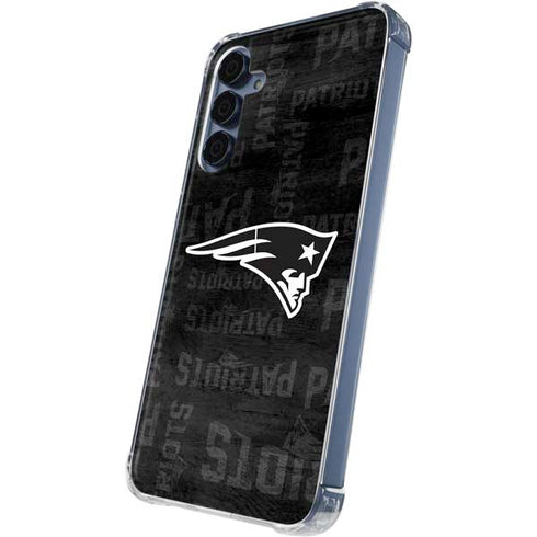 NFL New England Patriots Black & White Galaxy A55 5G Clear Case