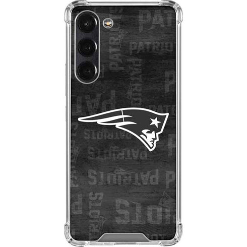NFL New England Patriots Black & White Galaxy S24 FE Clear Case