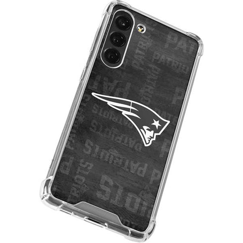 NFL New England Patriots Black & White Galaxy S24 FE Clear Case