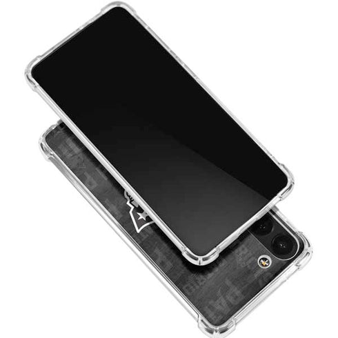 NFL New England Patriots Black & White Galaxy S24 FE Clear Case