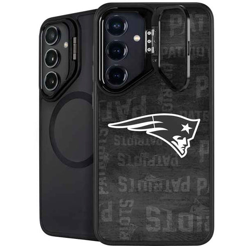NFL New England Patriots Black & White Galaxy S25 Plus Kickstand Case