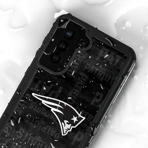NFL New England Patriots Black & White Galaxy S24 Plus Waterproof Case