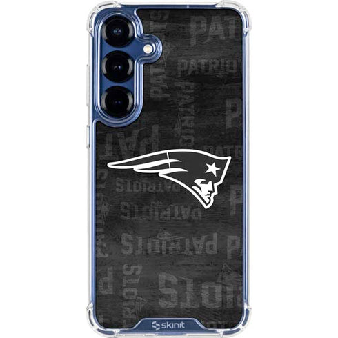 NFL New England Patriots Black & White Galaxy S25 Clear Case
