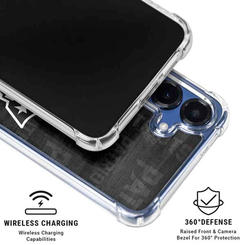 NFL New England Patriots Black & White Galaxy S25 Clear Case