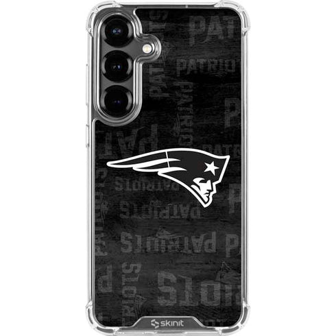 NFL New England Patriots Black & White Galaxy S26 Plus Clear Case