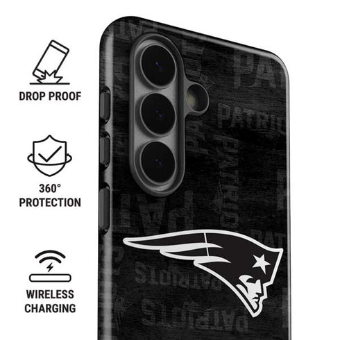 NFL New England Patriots Black & White Galaxy S26 Plus Impact Case
