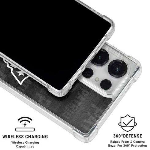 NFL New England Patriots Black & White Galaxy S26 Ultra Clear Case