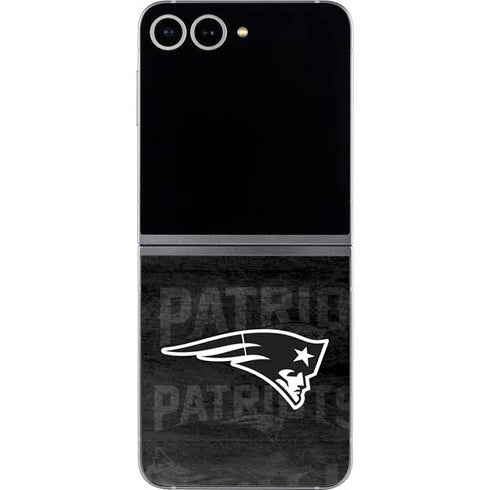 NFL New England Patriots Black & White Galaxy Z Flip6 Skin
