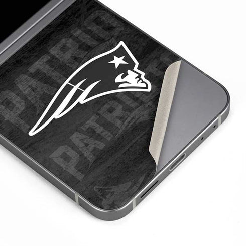 NFL New England Patriots Black & White Galaxy Z Flip6 Skin