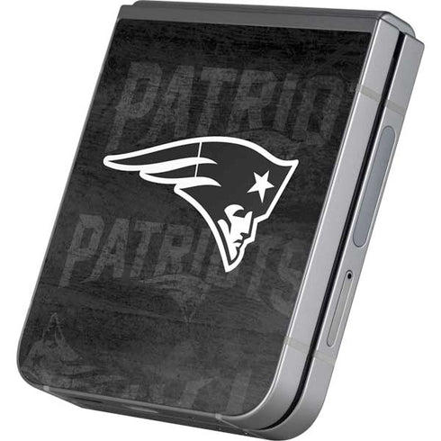 NFL New England Patriots Black & White Galaxy Z Flip6 Skin