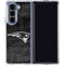 NFL New England Patriots Black & White Galaxy Z Fold5 5G Clear Case