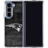 NFL New England Patriots Black & White Galaxy Z Fold5 5G Clear Case