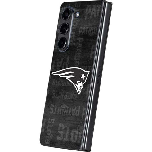 NFL New England Patriots Black & White Galaxy Z Fold5 5G Skin