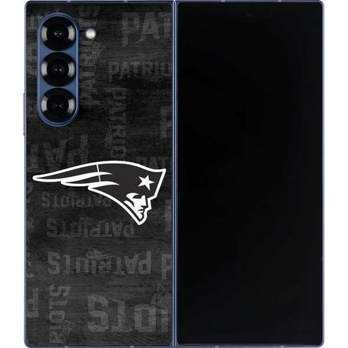 NFL New England Patriots Black & White Galaxy Z Fold6 Skin