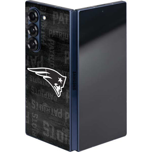 NFL New England Patriots Black & White Galaxy Z Fold6 Skin