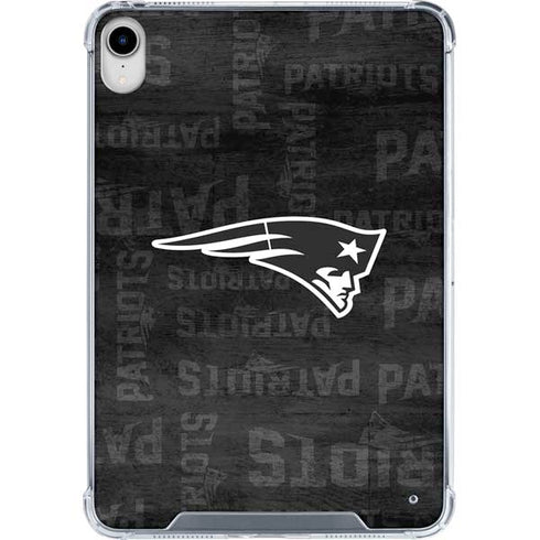NFL New England Patriots Black & White iPad 11th Gen (2025) Clear Case