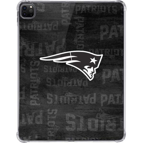 NFL New England Patriots Black & White iPad Pro 11in (2024) Clear Case