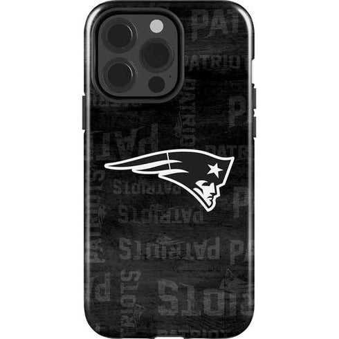 NFL New England Patriots Black & White iPhone 15 Pro Impact Case