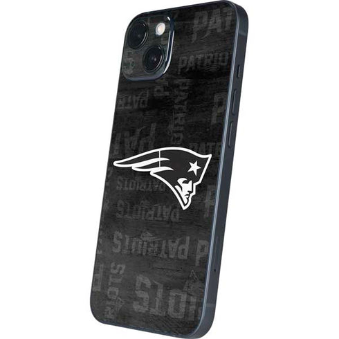 NFL New England Patriots Black & White iPhone 15 Skin