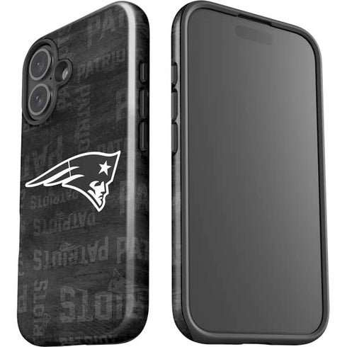 NFL New England Patriots Black & White iPhone 16 Impact Case