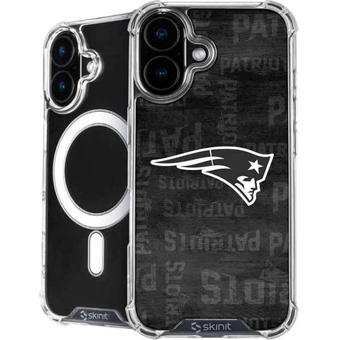 NFL New England Patriots Black & White iPhone 16 MagSafe Case